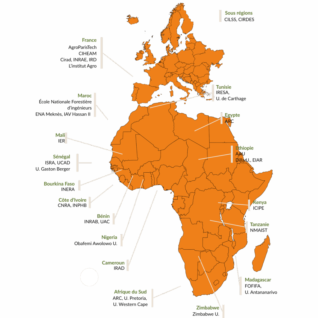Carte des partenaires